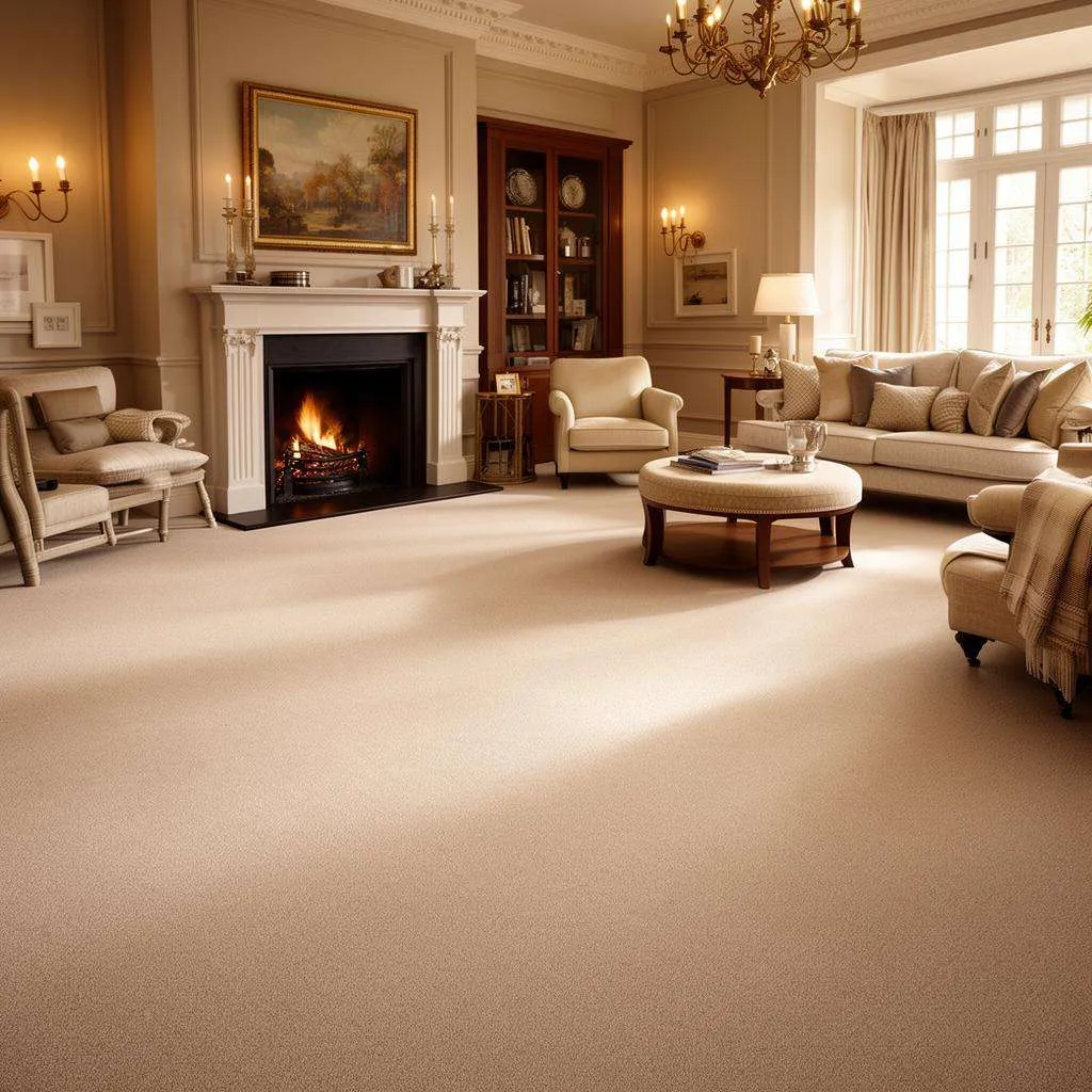 Premium carpet in a cozy living room